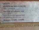 Alfred de Breanski Senior oil painting label, Heffel Gallery Limited, Vancouver