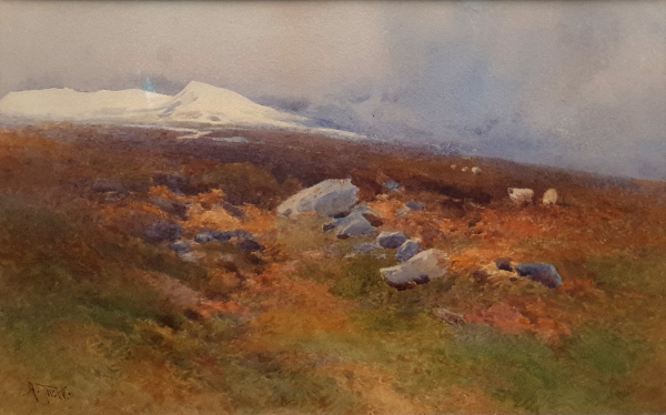 Arthur_Tucker_watercolour_for_sale_Helvellyn, Cumbria, Lake District