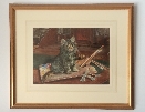 Cat in the paint. Frame. Wilson Hepple.