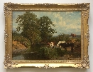 Cattle by Stream.Frame.Charles Collins.
