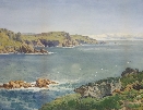 Arthur.Tucker.watercolour.for.sale - Cornish Coastline.A.Tucker
