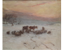 David Thomas Robertson, oil painting for sale: Feeding the sheep