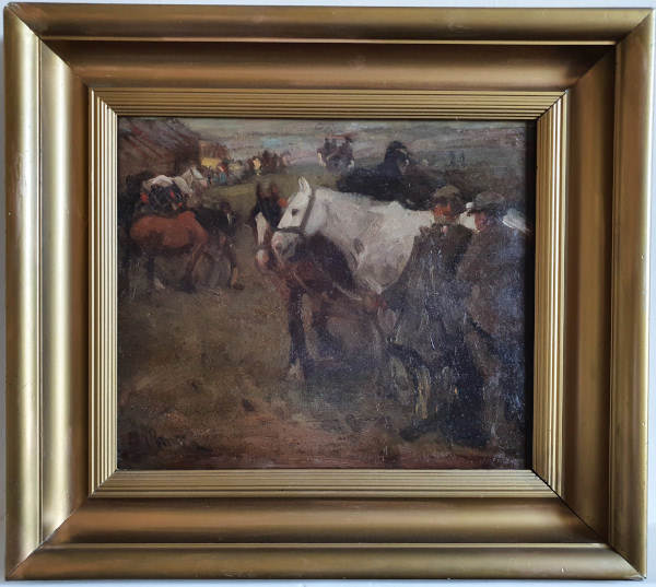 David Thomas Robertson oil painting: The Horse Fair