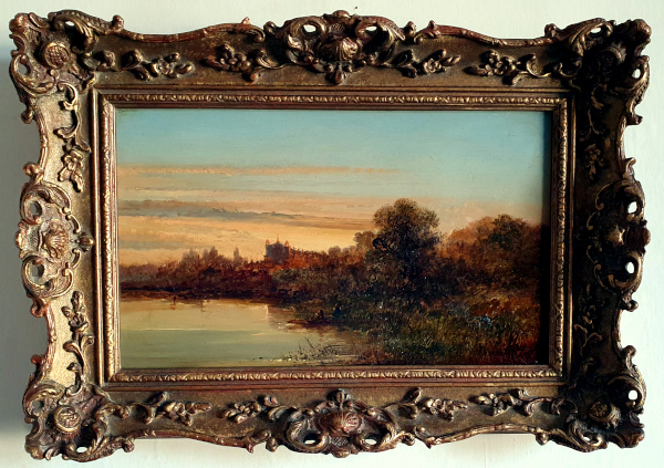 Edward Charles Williams, oil painting for sale, Eton chapel from the Thames