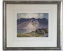 Edward Horace Thompson, watercolour, framed, Wast Water Screes