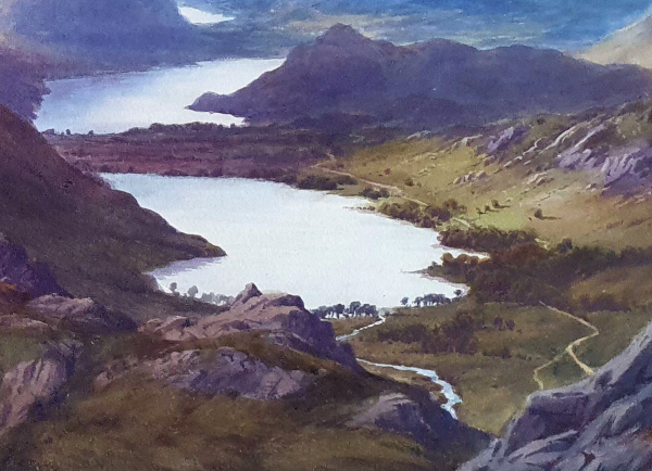 Ted Thompson, lake district watercolour, Buttermere, Crummock