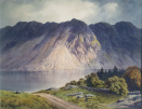 Edward Horace Thompson, watercolour for sale, Wast Water Screes