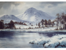 Edward Horace Thompson, watercolour for sale, Winter in the Highlands