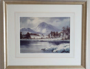 Edward Horace Thompson, watercolour, Winter in the Highlands, Loch Quoich