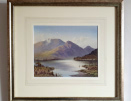 Ed H Thompson lake district watercolour framed, Skiddaw from Dubwath, Bassenthwaite lake