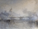 Steamboat and St.Paul's from the Thames.Frank Wasley.