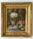 Primulas,Lilac,a Bird's Nest and Flowers.Frame.Oliver Clare.