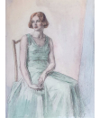 Garnet Ruskin Wolseley watercolour for sale, Phyllis Calvert portrait