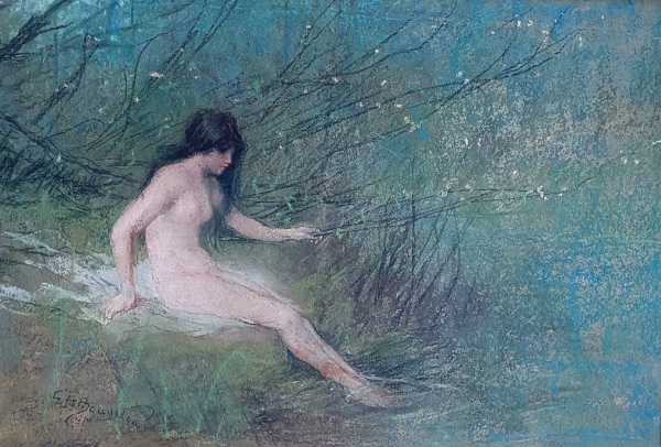 George.Henry.Boughton.pastel.The.Bather.