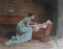 George.Goodwin.Kilburne.watercolour.for.sale - Wife.and.child