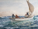 Charles.Napier.Hemy.watercolour.for.sale - Running Before The Wind.