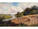 Henry H Parker oil painting for sale, Harvest time