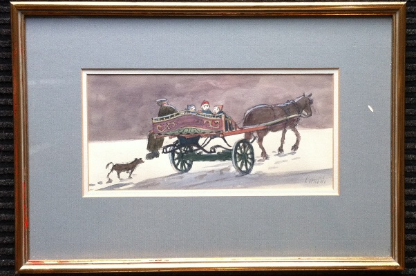 Norman Cornish.Horse & Cart frame