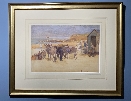 John_Atkinson_watercolour_Donkeys_at_the_beach_Frame
