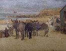 John_Atkinson_watercolour.for.sale- Donkeys at_the_beach Full