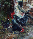 John_Falconar_Slater_rooster and hens