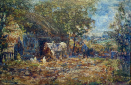 John Falconar Slater oil painting for sale: In the farmyard