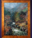 John.Falconar.Slater.oil.painting.Highland Glen river, framed