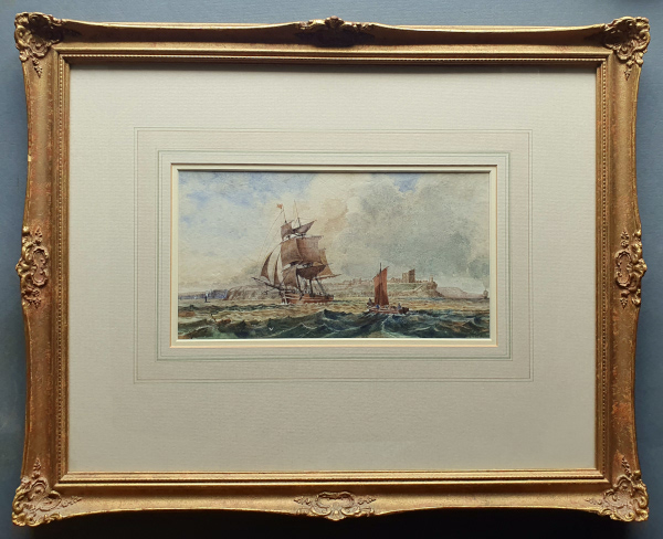 John-Warkup-Swift-watercolour-for-sale-Shipping-at-Tynemouth-framed