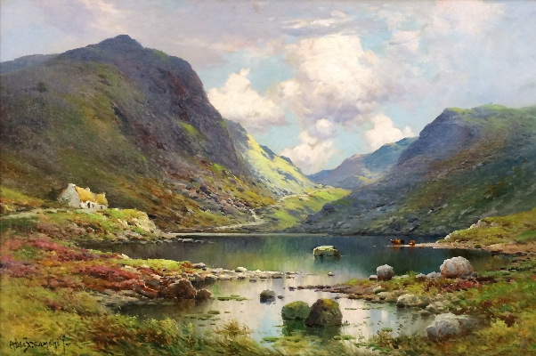 Alfred.Fontville.De.Breanski.oil.painting.for.sale - The Gap of Dunloe