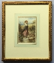A Milkmaid at a Stream.Frame.M.B.Foster.