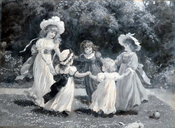 Percy-Tarrant-oil-painting-for-sale-Ring-a-ring-o-roses