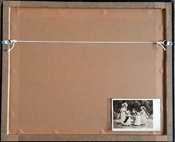 Percy-Tarrant-oil-painting-for-sale-back-with-the-printed-postcard