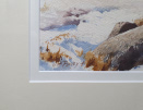 Geoffrey Pooley watercolour - Buttermere fells, November snow