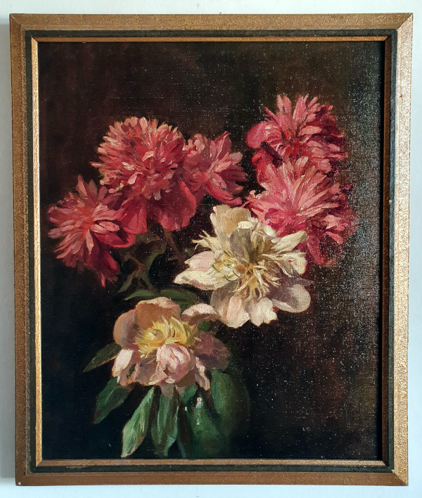 Robert Payton Reid, oil painting, Rhododendrons, with frame