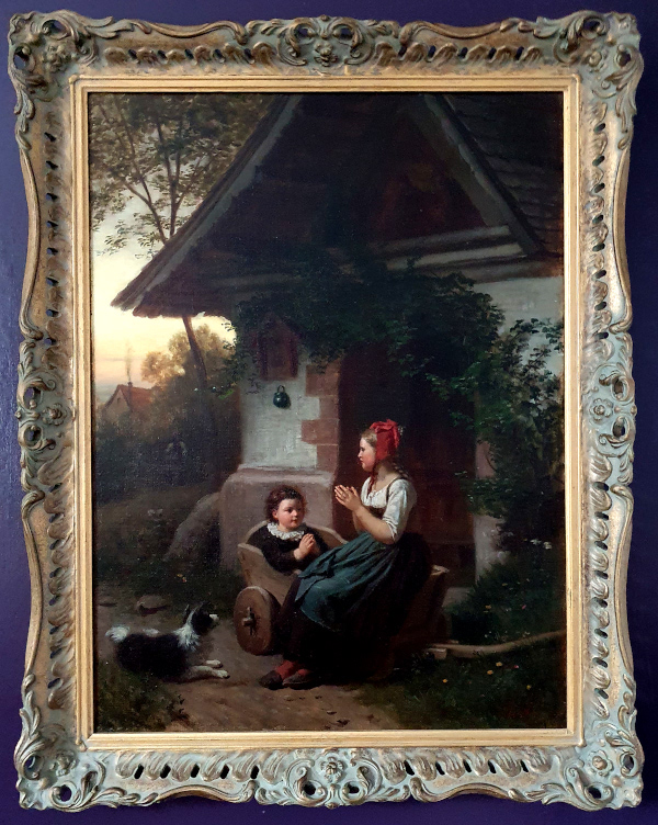 Rudolf_Epp_oil_painting_for_sale: Chidren at play