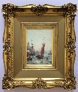 Sail Boats in Harbour.Frame.new.R.M.Lloyd
