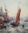 Sail Boats in Harbor.R.M.Lloyd