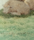 Sheep in Shade.Sign.W.Sidney.Cooper