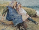 Sisters on the Seashore.Robert Jobling.