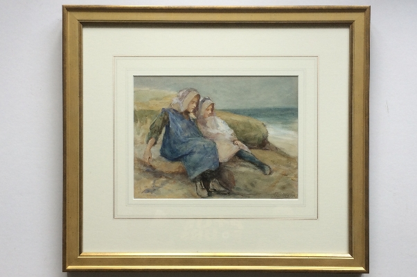 Sisters on the Seashore.Robert Jobling.Frame.
