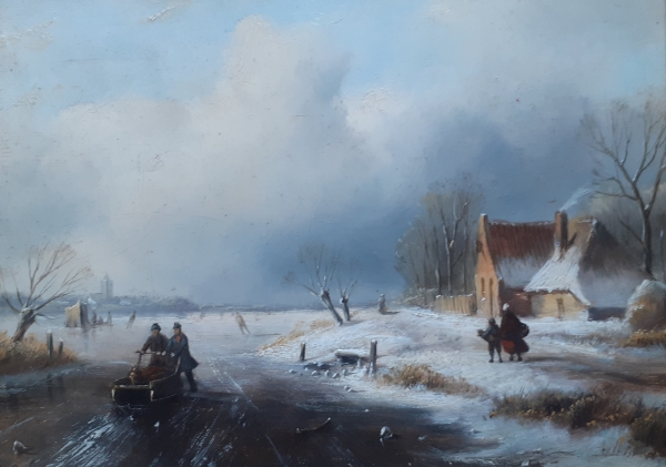Painting_image snow scene unframed