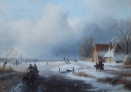 Painting_image snow scene unframed