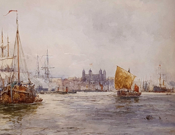 Thomas Bush Hardy, watercolour, Tower of London