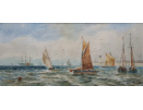 Thomas-Bush-Hardy-watercolour-for-sale-Fishing-boats-off-Ramsgate