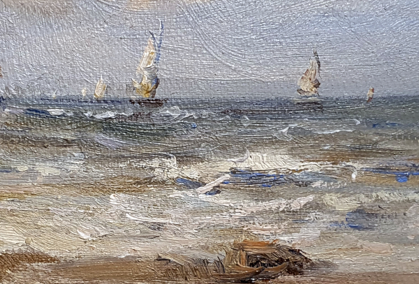 Unknown-artist-oil-painting-gathering-seaweed