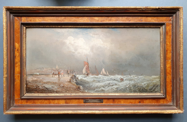 William Anslow Thornley, oil painting for sale, French luggers off Boulogne