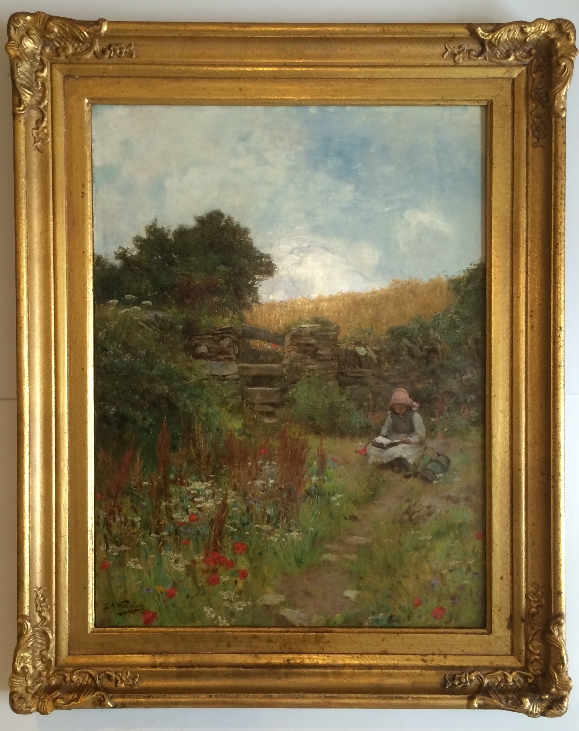A Rest on the Way Home.Frame.Sir.E.A.Waterlow