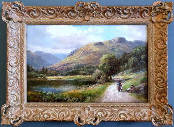 William Lakin Turner, oil painting, Head of Ullswater, frame