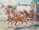 Albert Ludovici Jnr watercolour : Royal Mail stagecoach