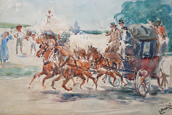 Albert Ludovici Jnr watercolour for sale Royal Mail stagecoach